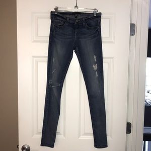 Flying Monkey distressed denim